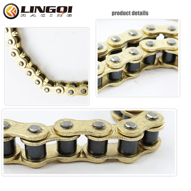 Lingqi-Oリング付きオートバイの厚いチェーン、ゴールド - 428 Chain のレビューと価格