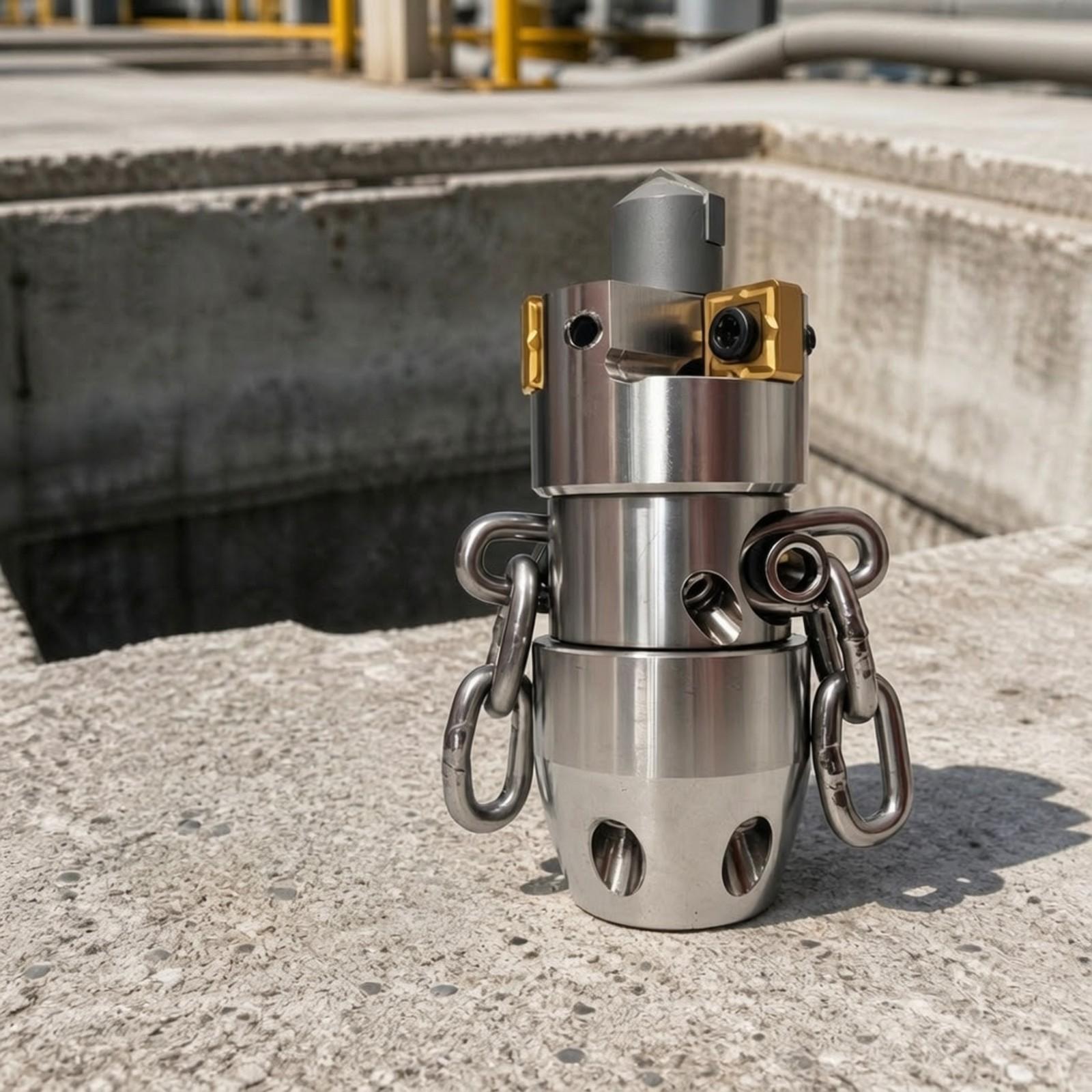 回転式排水管洗浄ノズル、NPT3/8高圧ホース用、金属チェー - Steel Chain のレビューと価格